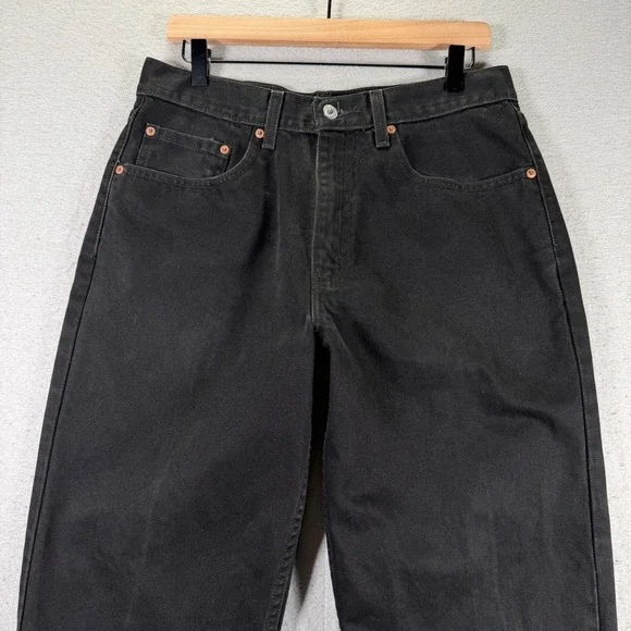Vintage Levis 550 Relaxed Fit‎ Jeans Mens W34 L34 Black Denim Pants Y2K - Picture 3 of 15